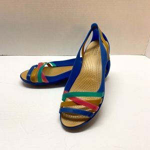 CROCS - Isabella Huarache II Flat Open Toe Women’s Sandals Size 8
